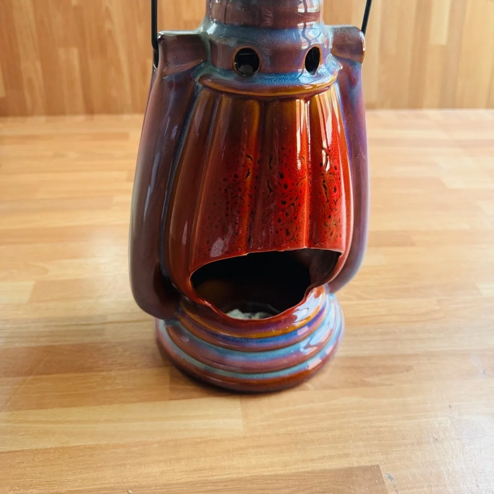 Jack-o'-lantern stoneware lantern Halloween decoration